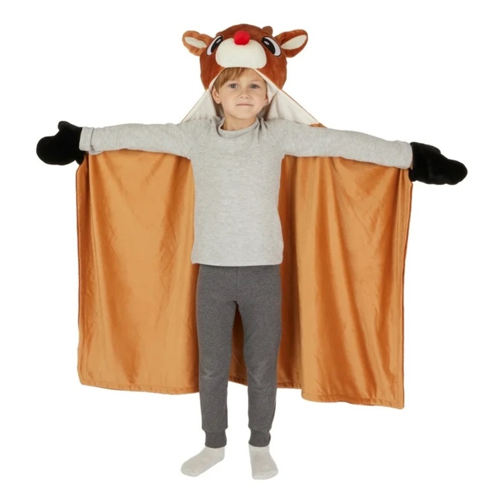 Kids Reindeer Costume with Hood - Brown Preowned